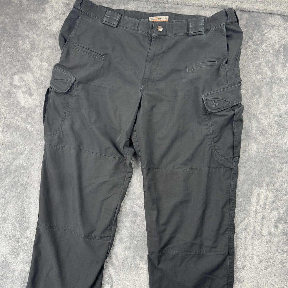 5.11 Tactical Cargo Pants Mens 41x32 Black Ripstop Multi-Pocket Workwear